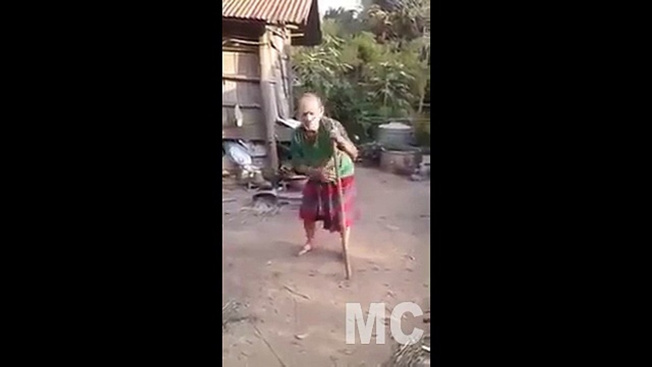 Funny Grandpa dancing .