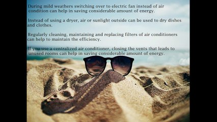 Seasonal energy saving ideas