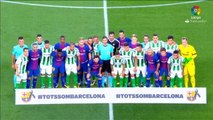 Barça - L'hommage aux victimes des attentats en Catalogne