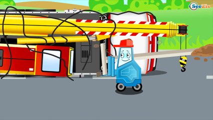 Экскаватор Грузовичок Кран и другие машинки Приключения строительных машин Мультфильм Сборник