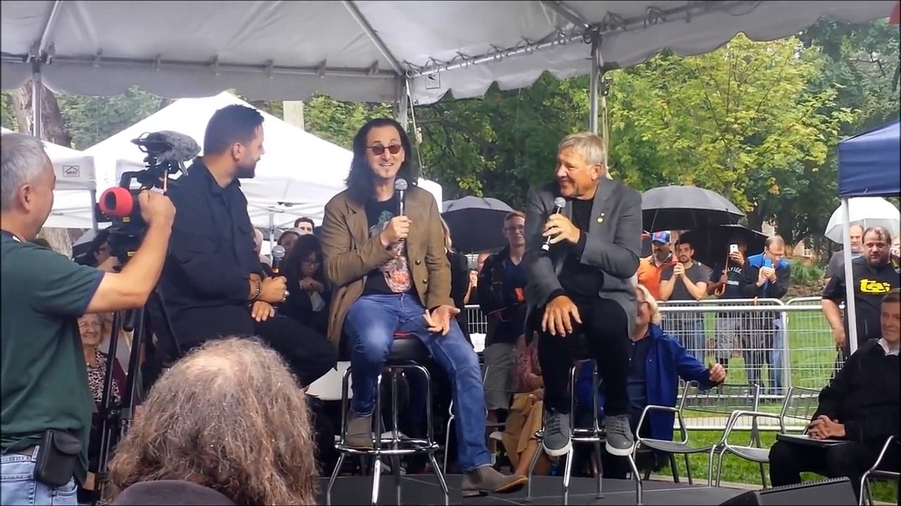 Rush Geddy Lee & Alex Lifeson at Opening of Lee Lifeson Art Park Part 1