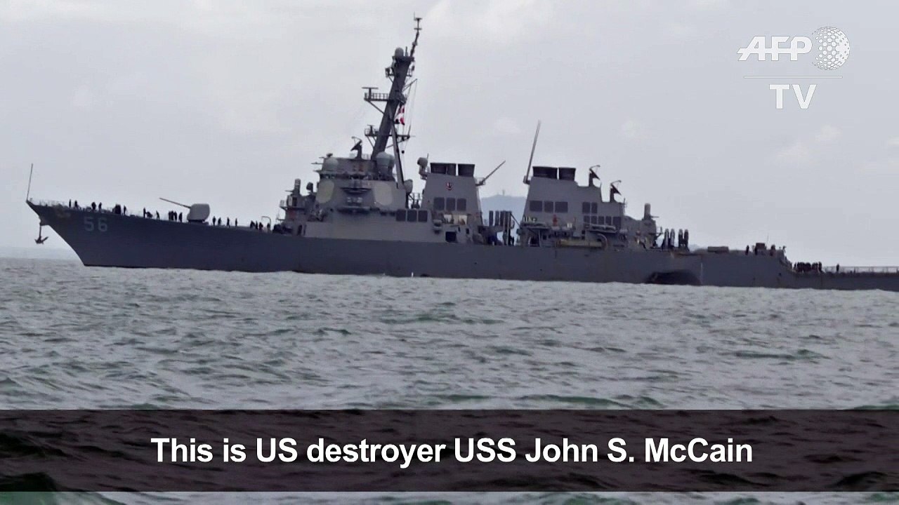 Ten sailors missing after US destroyer collision off Singapore