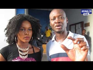 Maryse la chroniqueuse à Anoumabo.com en compagnie de TINO du groupe Magic System.