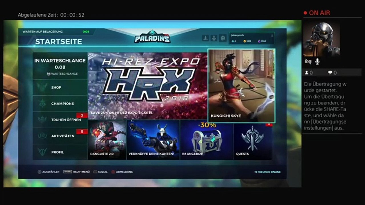 PS4-Live-Übertragung von jabergonfo