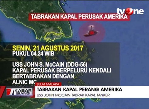 Tabrakan Kapal Perang AS di Selat Malaka, 10 Orang Hilang