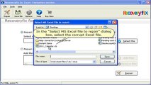 Recoveryfix for Excel, recover and repair corrupted xls file