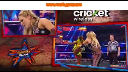 nataliya frist time champianshin wining moment summerslam