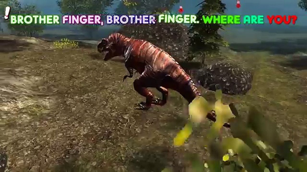 #Dinosaur vs #Gorilla Finger Family song lyrics ♔ Mommy Finger Family Dinosaur 3D Cartoon