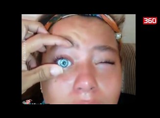 Vajza vendos nje sy kukulle mbi syrin e saj, pendohet me vone (360video)