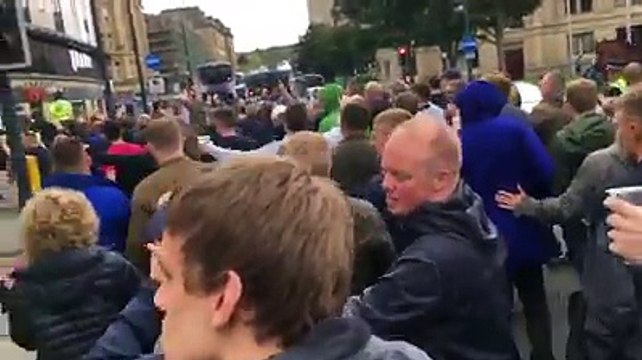 Blackburn youth casuals police escorted in Bradford