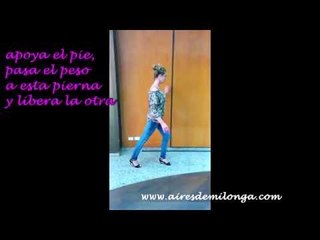 Clase de tango, como camina la mujer hacia atrás