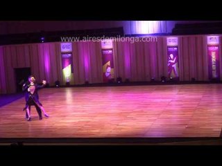 Cristian Palomo y Melisa Sacchi en Mundial de tango 2016 Clasificatoria escenario