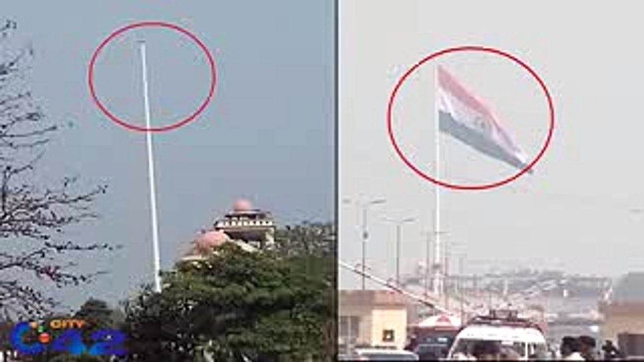 Wagah Attari border indian flag disappeared