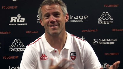 Conférence de presse de Mickaël Landreau avant Lorient-Lens (CdL)