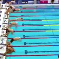 Swimmer stays on starting block after his request for a minute's silence in honour of Barcelona attack victims