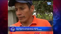 Presunto delincuente herido tras asalto en una rural del Guayas