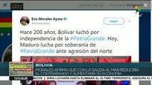 Expresa pdte. boliviano su respaldo al gobierno de Nicolás Maduro