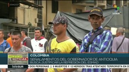 Mineros colombianos en paro denuncian que el gobierno los reprime