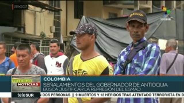 Mineros colombianos en paro denuncian que el gobierno los reprime