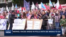 i24NEWS DESK | Merkel races ahead in polls with six weeks to go | Monday, August 21st 2017