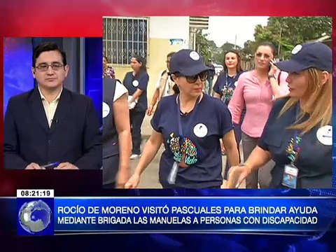 Rocío de Moreno visitó Pascuales para brindar ayuda mediante brigada Las Manuelas a personas con discapacidad