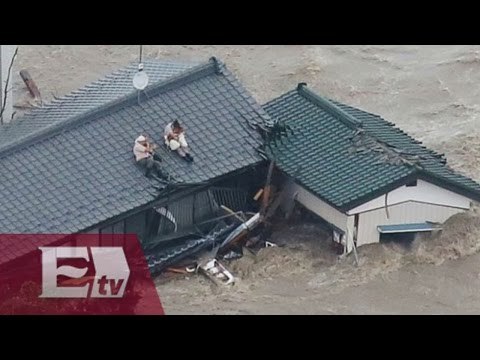 Tifón Etau provoca graves inundaciones en Japón / Vianey Esquinca