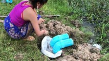 Awesome!! Creative Girl Make Fish Trap Using PVC And Plastic Bag To Catch A Lot of Fish