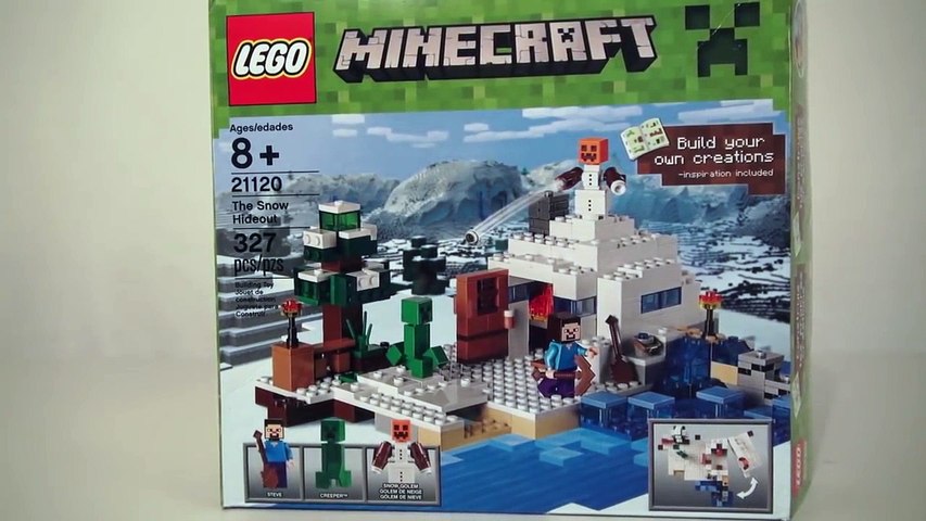 Minecraft Lego The Snow Hideout Golem Set 17 Building Toy 211 Unboxing Review Puppet S Video Dailymotion