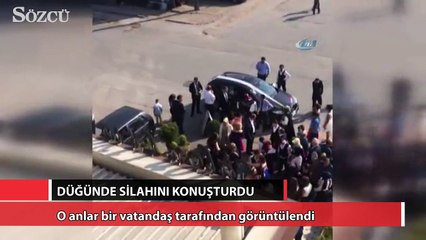 Düğünde silahını konuşturdu