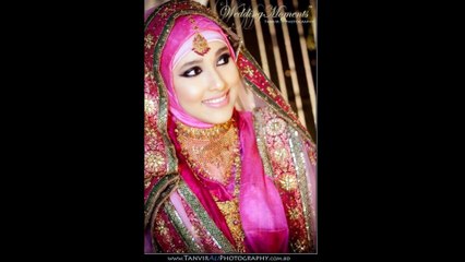 Bridal Hijab Styles & Dresses Designs Collection 2016-2017