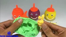 Jouer et Apprendre couleurs avec jouer pâte pommes visage poisson moules amusement Alaska jouets collecte