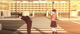 Kizumonogatari 1: Tekketsu hen Hanekawas panties Scene HD / 傷物語〈Ⅰ鉄血篇〉
