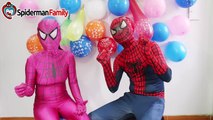 Người nhện thử thách Dập bóng bằng mông - Spiderman challenge burst balloons by buttocks T
