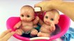 Twin Baby Dolls Bathtime Lil Cutesies Babies Bathtube w/ Shower How to Bath a Baby Doll