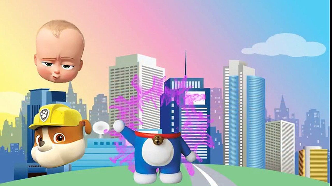 Wrong Heads Boss Baby Doraemon Rumble Paw Patrol Tom and Jerry  Finger Family Songs Learn Colors