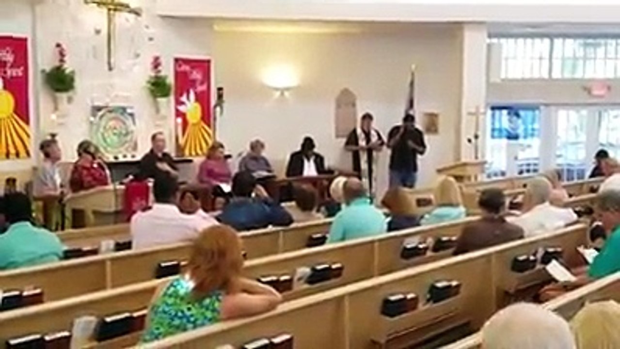 Demonstration of the Azaan at an Church