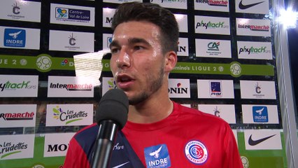 La réaction de Mehdi Merghem à la mi-temps de Châteauroux-Nîmes