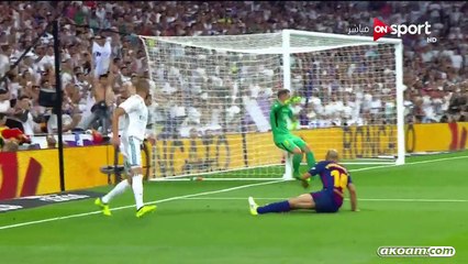 الشوط الثاني مباراة ريال مدريد و برشلونة 2-0 اياب السوبر الاسباني 2017