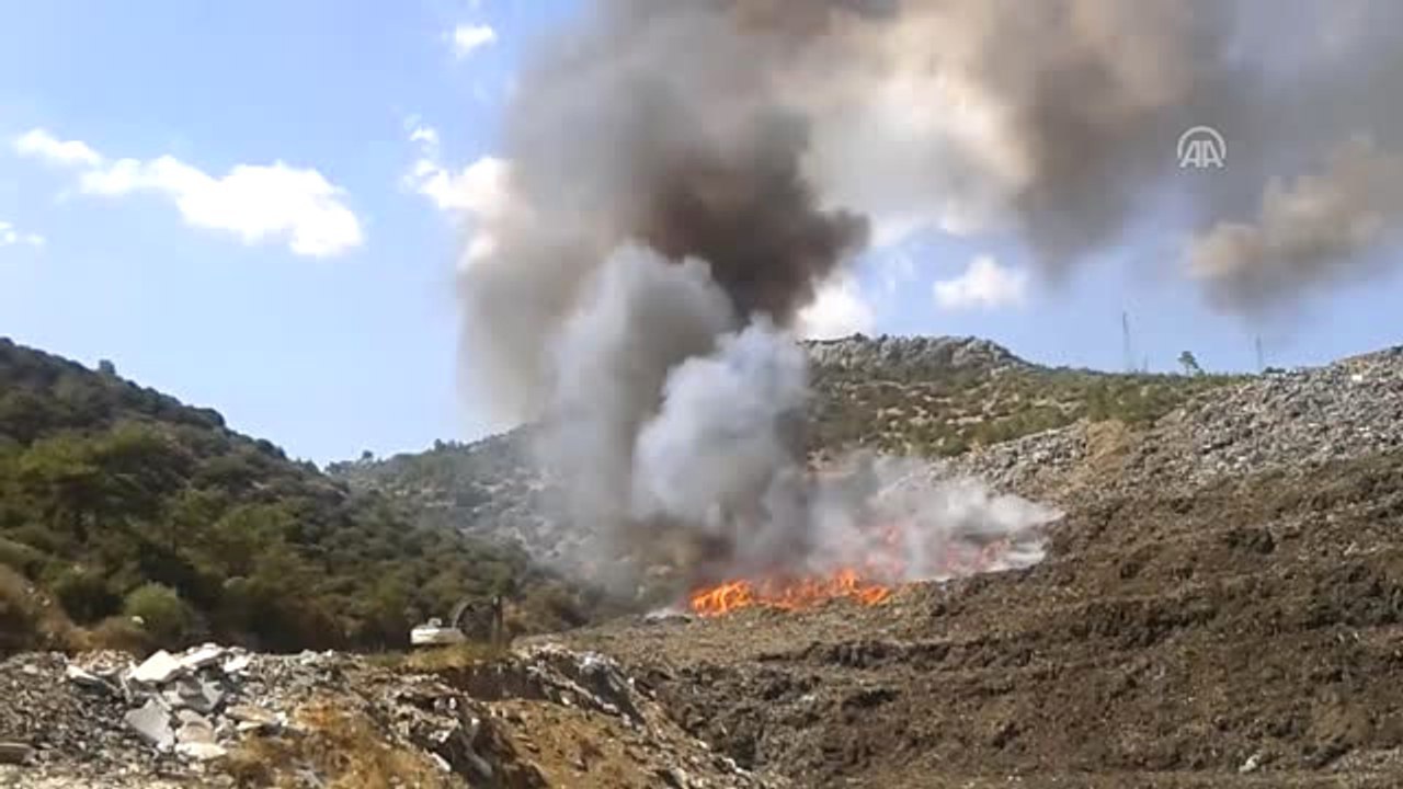 Güncelleme - Bodrum'da Katı Atık Depolama Alanında Yangın