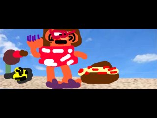 cartoon school A day at the beach Ome Bob 12 juli 1963 outrea
