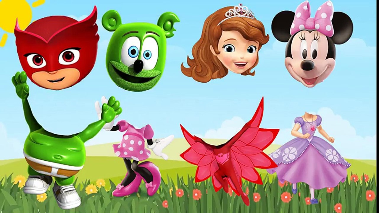 Wrong Heads Pj Mask Sofia Minine Mouse Finger Family Songs Nursery Rhymes Learn Colors for Kids