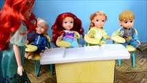 Elsa and Anna School Toddlers Show and Tell New Girl Barbie Chelsea Gems Shopkins Elsya an