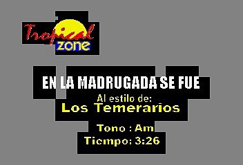 En La Madrugada Se Fue - Los Temerarios (Karaoke)