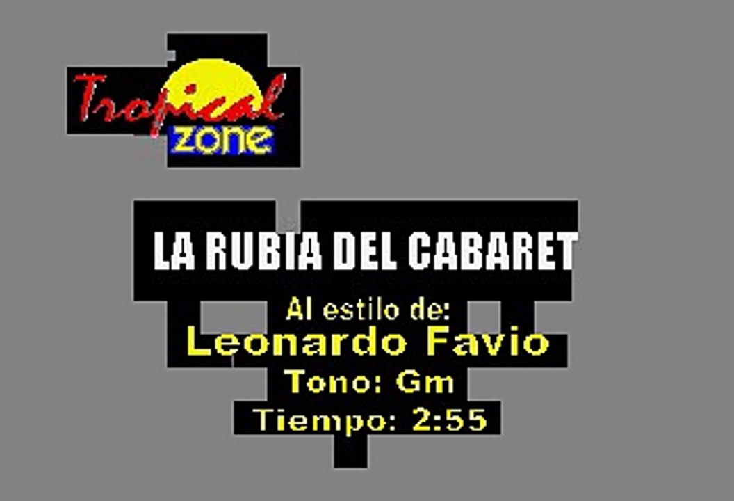 La Rubia Del Cabaret - Leonardo Favio (Karaoke)