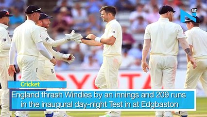 Sports Roundup England thrash Windies, India defeat Mauritius in Football series