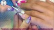 Acrylic Nails l Infill l Purple & Black With Flowers l Nail Design
