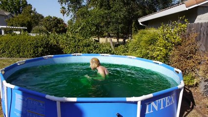 Taking a Bath in a Giant 1,500 Gallon Gooey Slime Baff Swimming Pool!