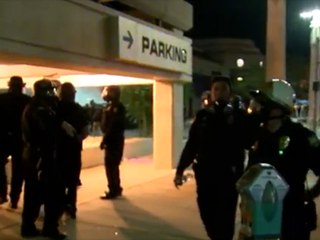 VIDEO: Pepper spray used on protesters during live report