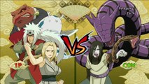 Et bataille patron orage ultime contre Naruto ninja tsunade jiraiya orochimaru hd