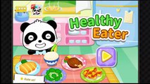 Bébé enfants régime mangeur en train de manger des habitudes en bonne santé apprentissage Panda babys